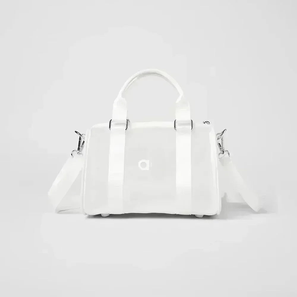 AL Duffle Yoga Transparent Mesh Fitness Bag Training Shoulder Crossbody Sport Bags For Women Fitness Travel Gym Bags