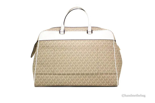 Michael Kors Travel Large Light Cream Patches Weekender Duffle