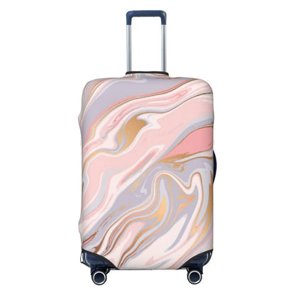 Lukbfall Liquid Marble Texture Luggage Suitcase Covers Elastic Washable Luggage Protector Travel Suitcase Protective Cover For Kid And Adult M (Fit 22-24 Inch Luggage)