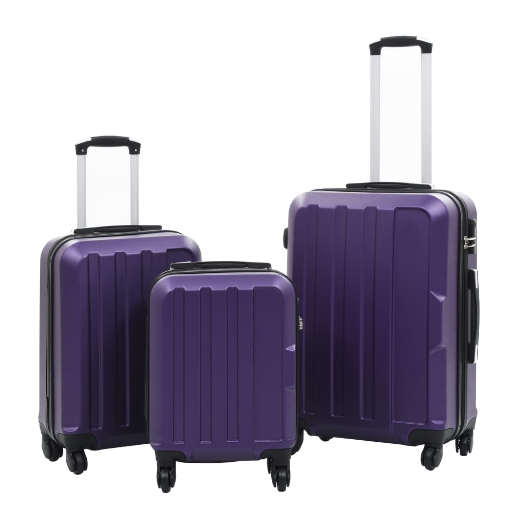 vidaXL Suitcase Set 3 Pcs Travel Luggage Suitcase Bag Hardcase Trolley Set ABS