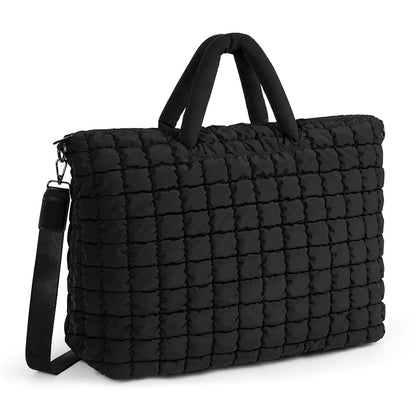 Quilted Duffle Bag for Travel Large Puffer Duffel Weekender Bags Soft Gym Tote Big Puffy Carry on Luggage Overnight Women