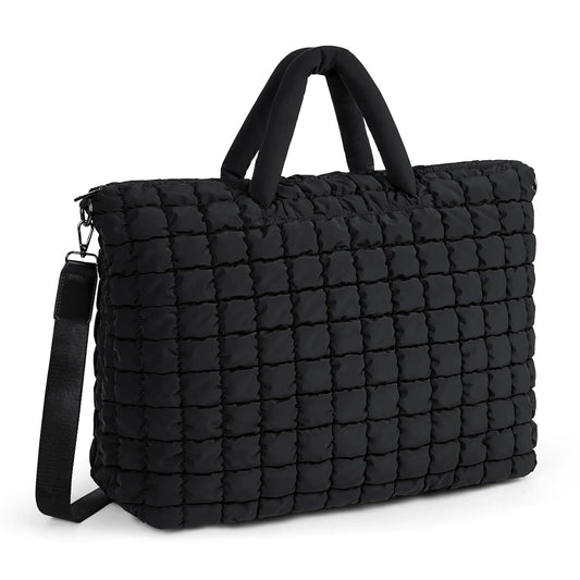 Quilted Duffle Bag for Travel Large Puffer Duffel Weekender Bags Soft Gym Tote Big Puffy Carry on Luggage Overnight Women