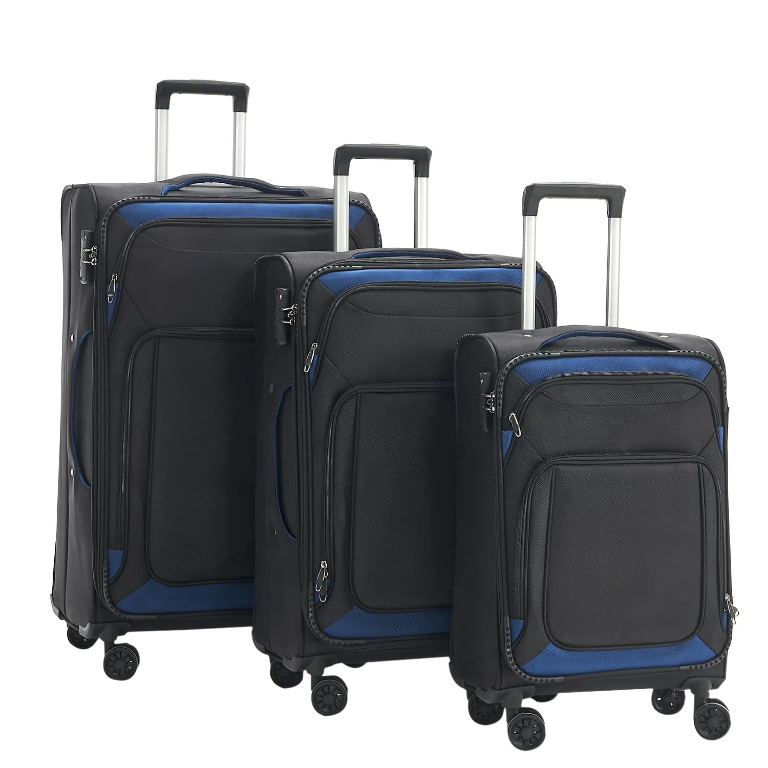 Pianeta Soft side Luggage Set  3pcs Set (Black)