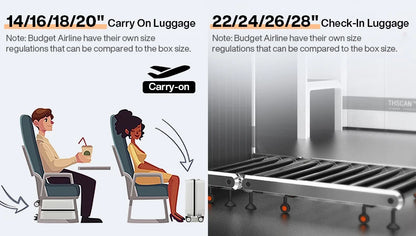 Mixi Gorgeous Wide Handle Suitcase 24" Travel Luggage Rolling Wheels Women Men 20" Carry On Cabin Hardside Patent Design M9276