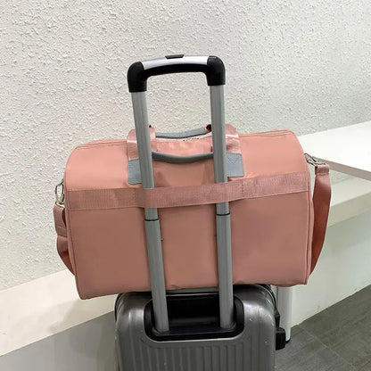 Foldable Shoulder Travel Bag Luggage Tote Bags For Women Large Maroon Asteria