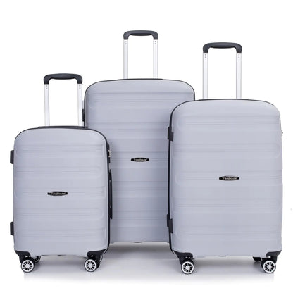Travelhouse Luggage Sets 3 Piece Suitcase Set PP Hardshell Suitcase with Spinner Wheels Lightweight Carry On Luggage with TSA Lock for Women