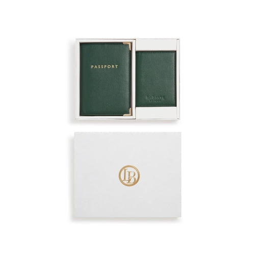 Nutcombe Green Passport Holder & Credit Card holder Gift Box