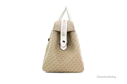 Michael Kors Travel Large Light Cream Patches Weekender Duffle