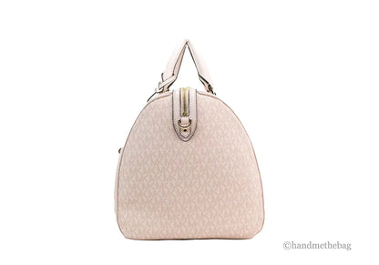 Michael Kors Travel Dark Powder Blush Top Zip Duffle Bag